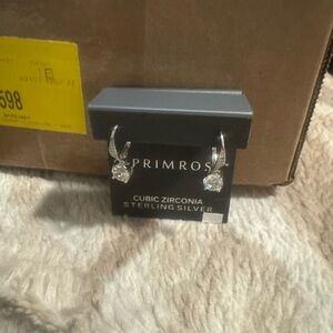 Primrose Sterling Silver Earrings with Cubic Zirconia